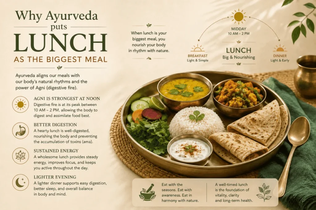 Why Ayurveda makes lunch the biggest meal of the day